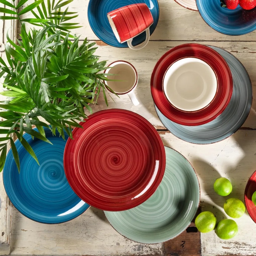 Mäser 6 db sekély tányér szett Bel Tempo 27 cm,piros