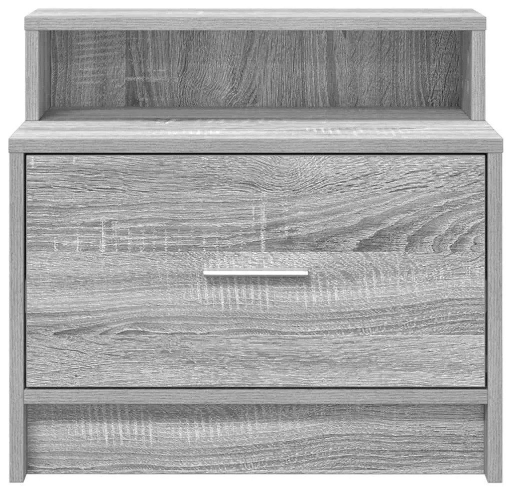 Éjjeliszekrények fiókos 2 db szürke sonoma 51 x 31 x 47 cm