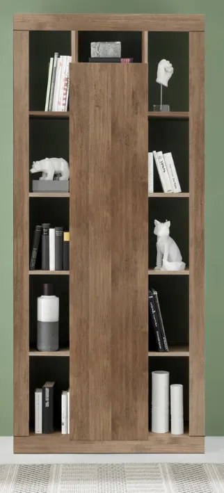 RIMINI könyves- és tárolószekrény, egyajtós – Mercure tölgy