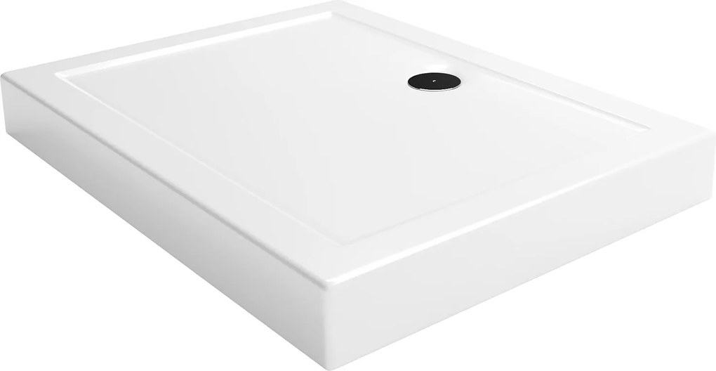 Zuhanytálca téglalap alakú akril fehér magas beépített 100x80 cm