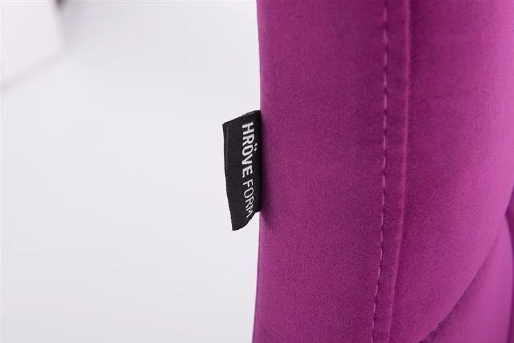 HR7009 Fukszia modern velúr szék fekete lábbal