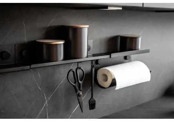 WENKO 71144800 - JET tekercstartó, 30x15 cm, fekete