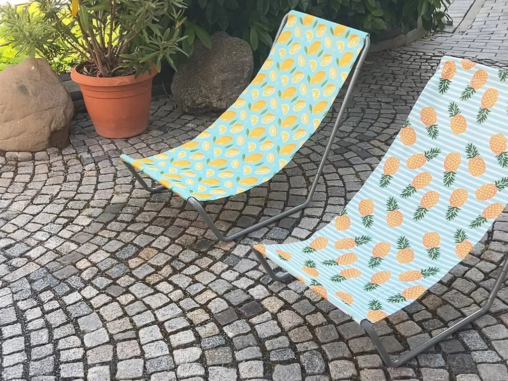 2 db összecsukható tengerparti napozóágy SAND PINEAPPLE