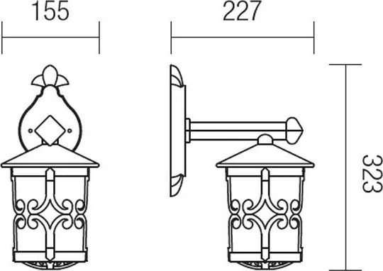 Kültéri Fali Lámpa TIROL SMARTER 9260