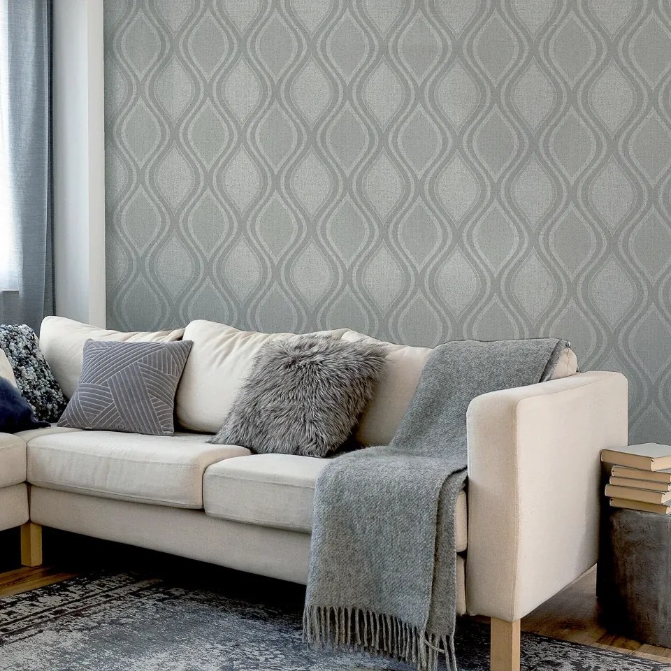 Arthouse Signature 1 Curve szürke geometrikus vlies tapéta – 295101