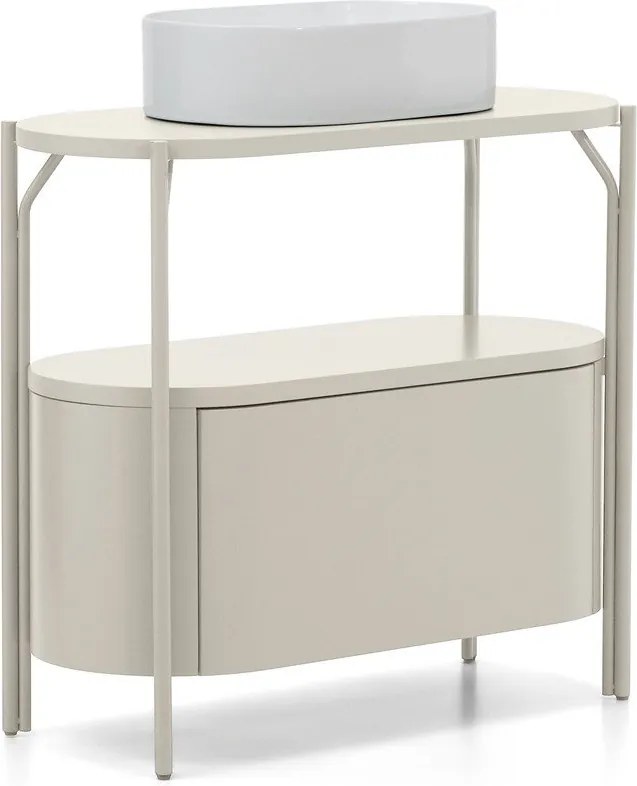 Fehér mosdó alatti szekrény 90x81 cm Arely – Kave Home