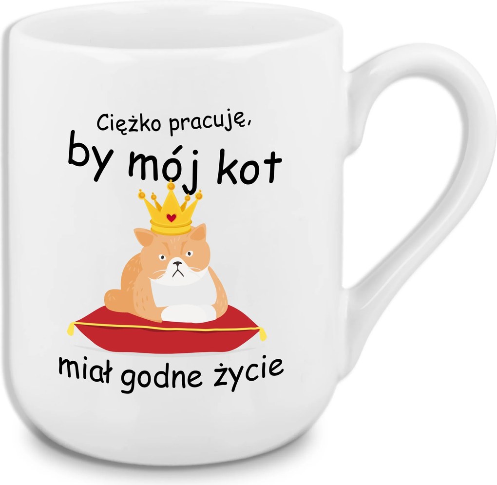 Fehér Bögre Coffee 330ml Ajándék Méltó Élet Macskáknak Mix Vicces Minták