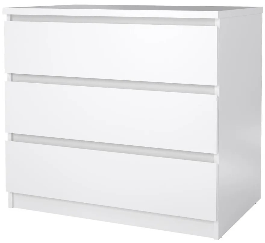 Simplicity komód 77 x 50 x 68 cm, fehér fényes