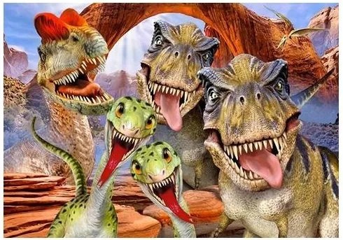 Gyerek Fotótapéta Dinoszauruszok Ragasztó 312 x 219