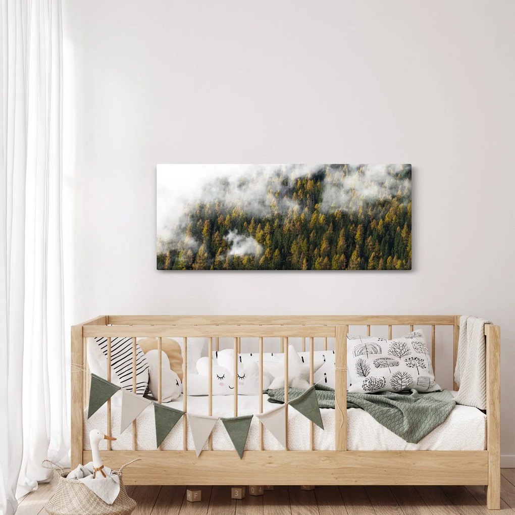 Egy erdő képe a felhők között (120x50 cm)