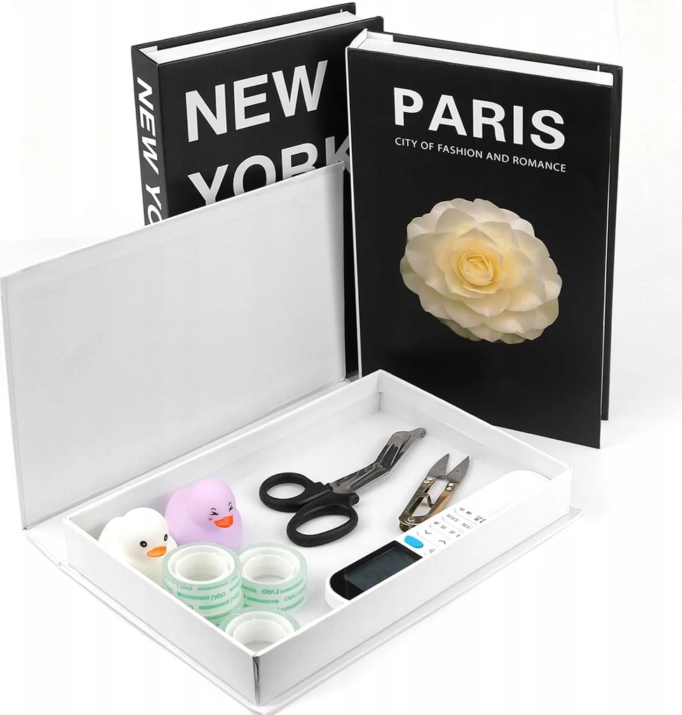 Dekoratív könyvek doboz Paris London Ny