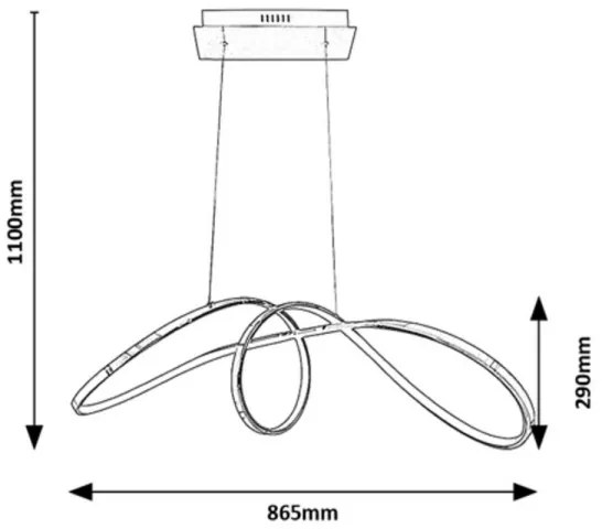 Rabalux 5358 - LED Csillár zsinóron AISHA LED/38W/230V