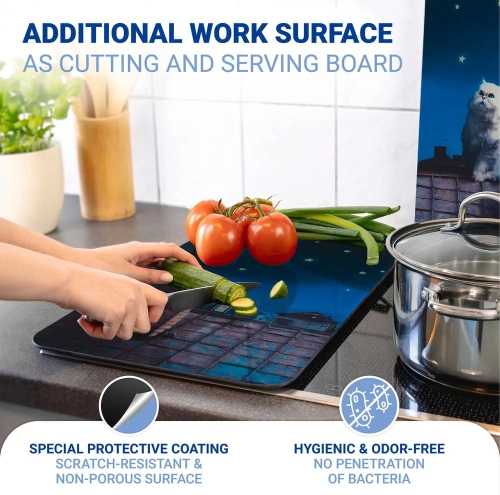 Edzett üveg tűzhely fedőlap szett 2 db-os 30x52 cm – Maximex