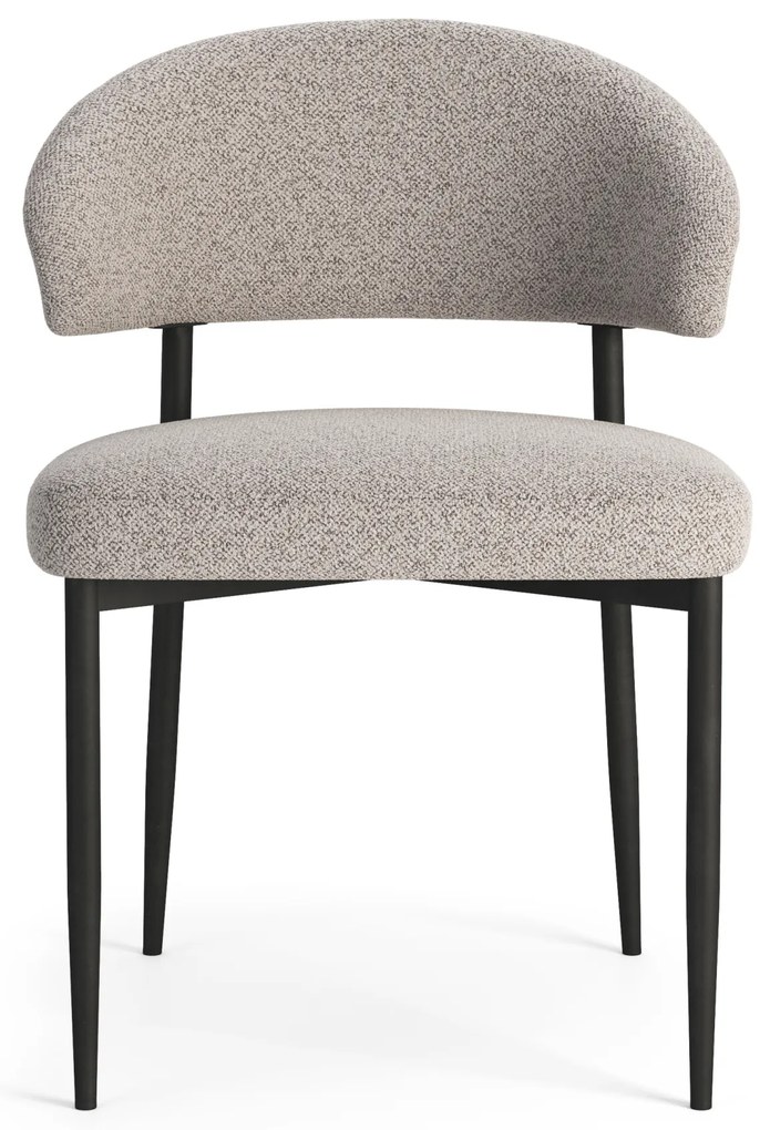 MAZZONI EXPORT IRIS Bézs Latte (Monza 60 szövet) - MODERN LOFT BOUCLÉ KÁRPITOZOTT SZÉK NAPPALIBA/ÉTKEZŐBE