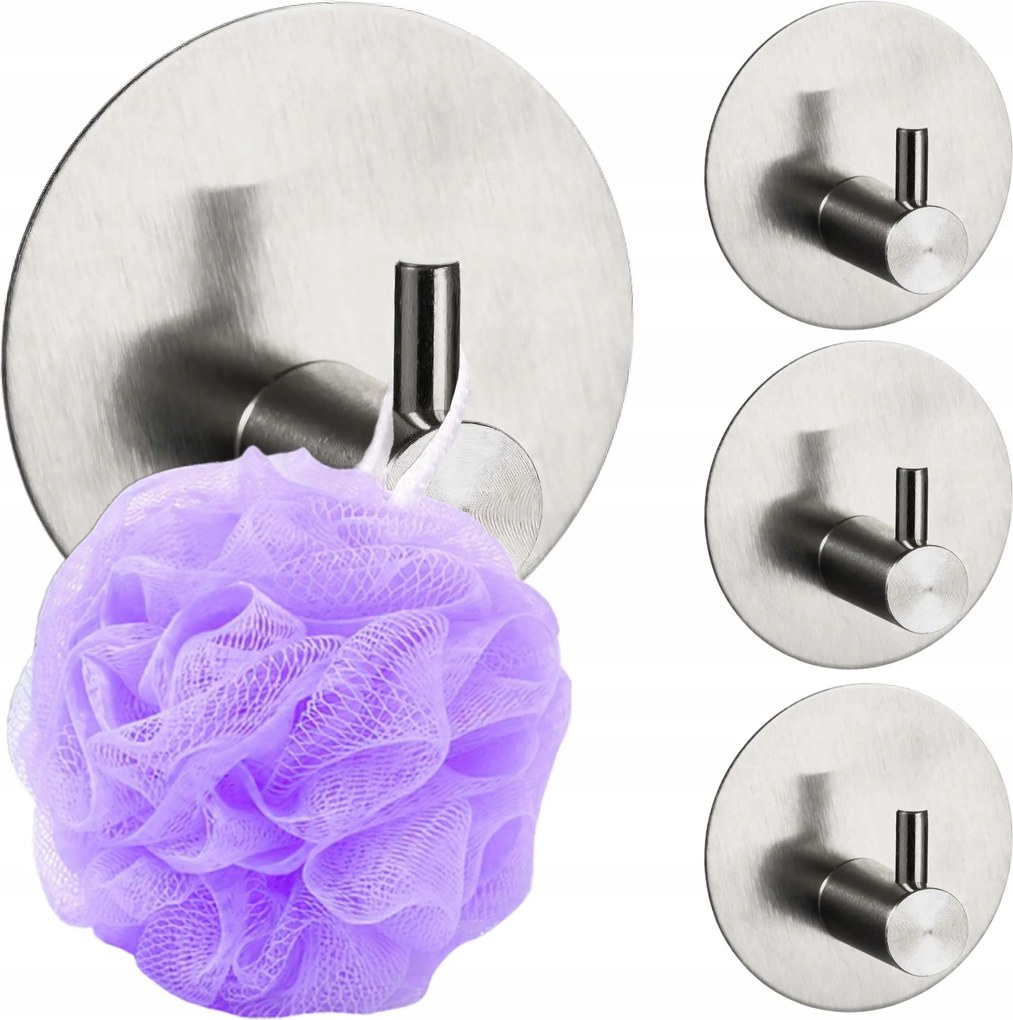 Akasztó Ezüst Fürdőszobai Akasztó Kerek Ezüst Rozsdamentes Acél Szilárd