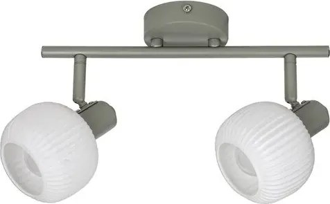 Beltéri karos spotlámpa e14 2x40w szürke soraya