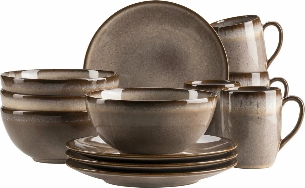 Mäser 12 darabos reggeli edénykészlet SMOKY'S –barna