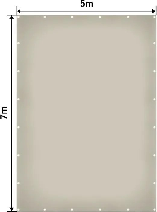 JAGO Ponyva 650 g/m² alumínium háló 5 x 7 m szürke