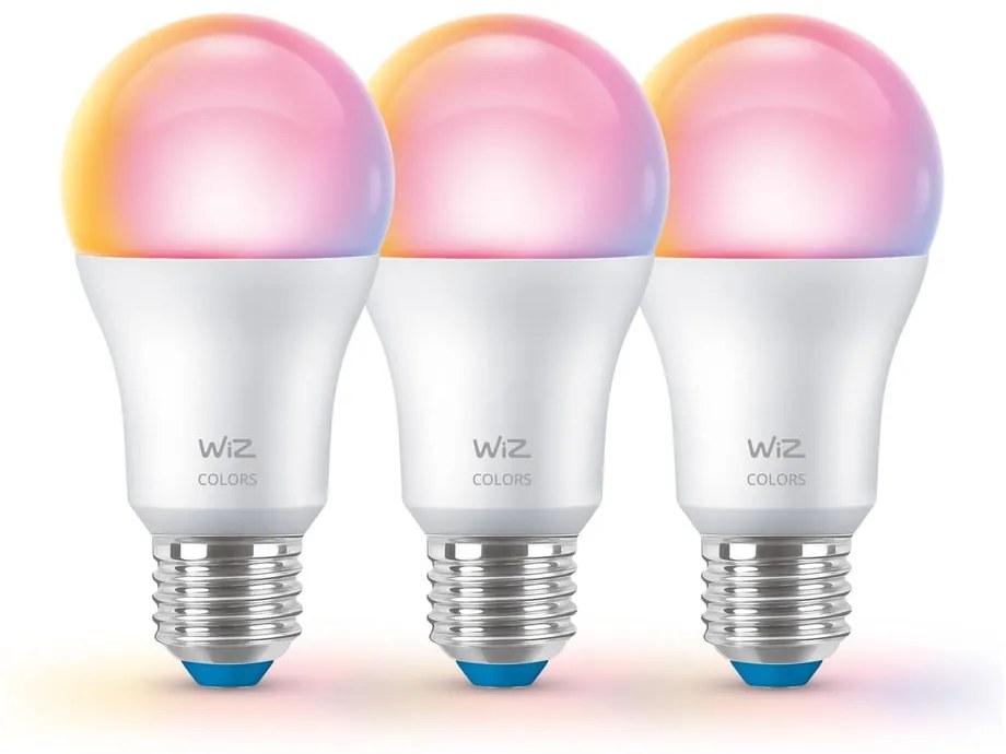 LED okos izzó szett 3 db-os E27, 9 W – WiZ