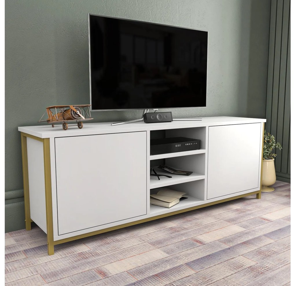 TV asztal Otosello (arany + fehér). 1107349