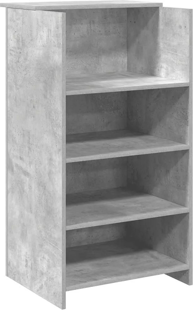 vidaXL recepciós pult betonszürke 55x50x103,5 cm szerelt fa