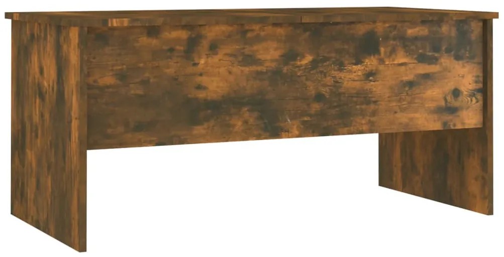 Füstös tölgy színű szerelt fa dohányzóasztal 102x50,5x46,5 cm