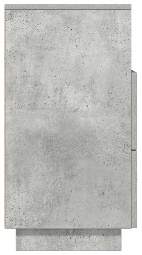 2 db betonszürke éjjeliszekrény 2 fiókkal 36x36x68 cm