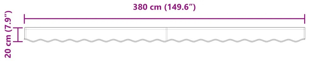 Napellenző Valance 4 m Kerethez Többszínű 3.8x0.2 m