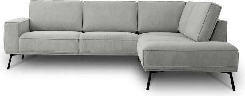 Világosszürke zsenília sarokkanapé (jobb oldali-L alakú) Amsterdam – Scandic