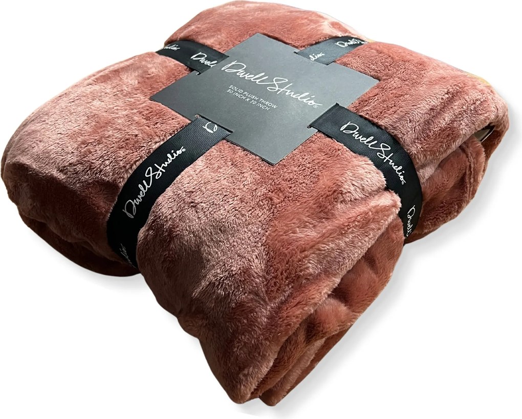 Takaró Vastag Ágytakaró Kanapé Meleg 130x180 Plüss Rózsaszín Lazac