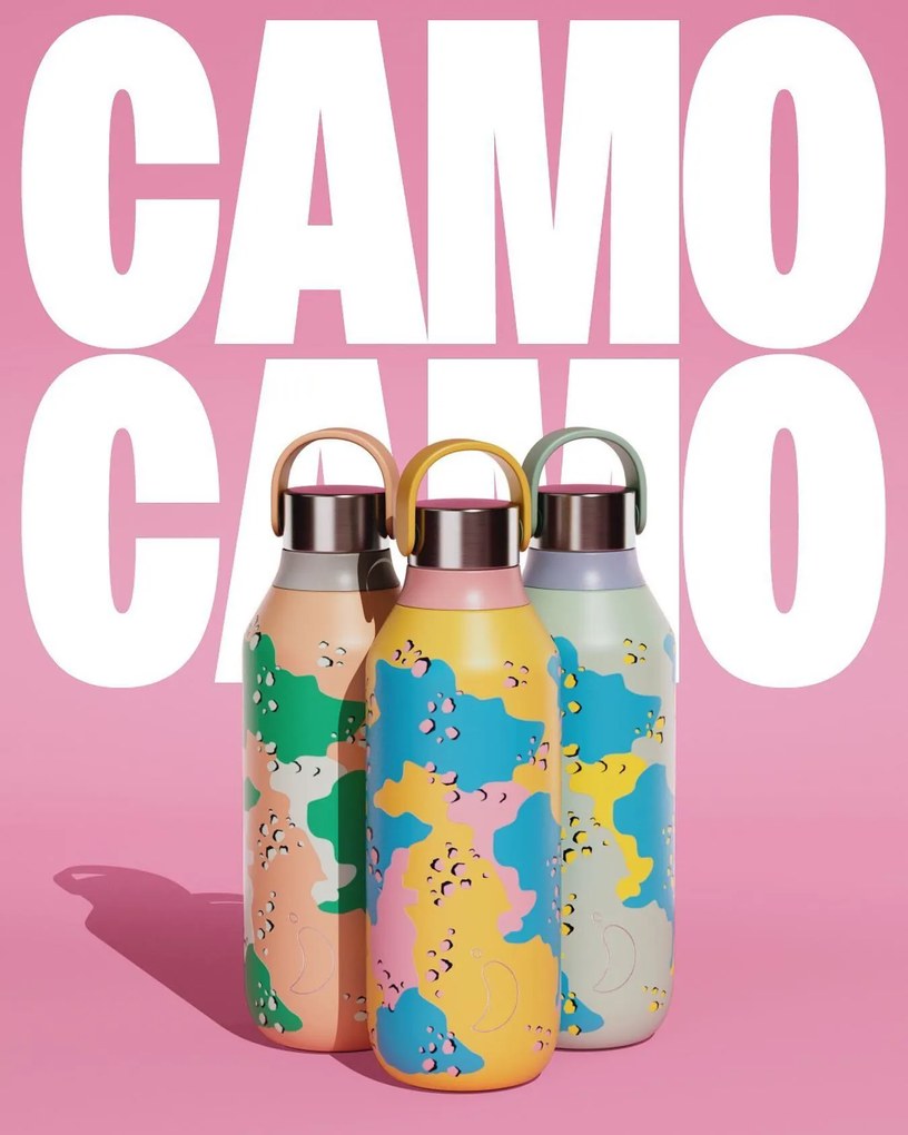 Termoszpalack Chilly's Bottles – Desert Camo zöld 500 ml, Studio/Series 2 edition