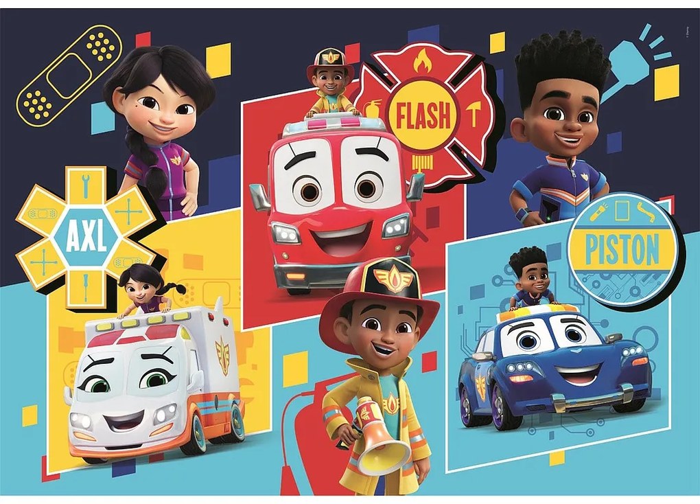 A Mentőosztag Heroes and Wheels 24 db-os maxi puzzle Clementoni