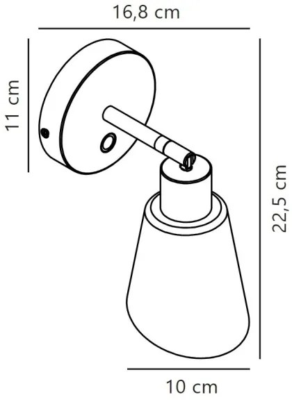 Nordlux - Fali spotlámpa MOLLI 1xE14/25W/230V