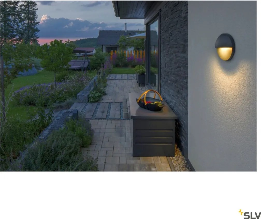 SLV 1007282 LID Modern Kültéri Fali Lámpa Antracit LED IP65