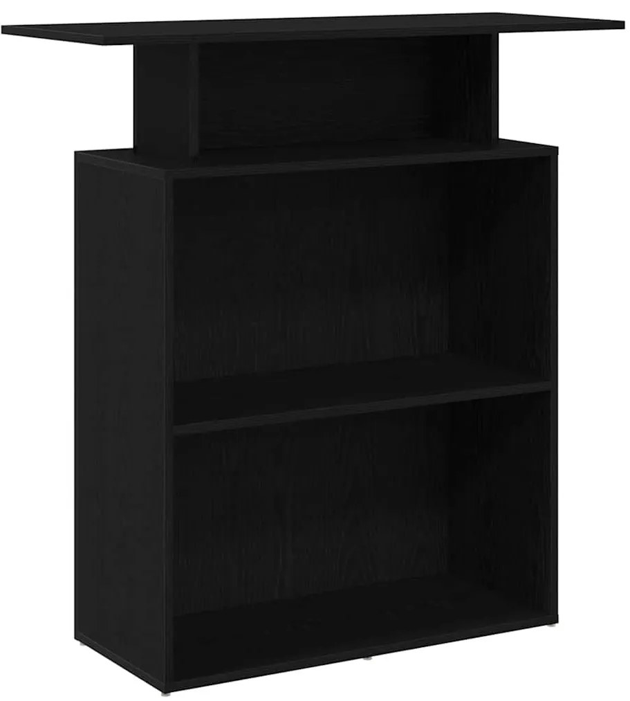 fekete, rétegelt fa recepciós asztal 100 x 40 x 104 cm