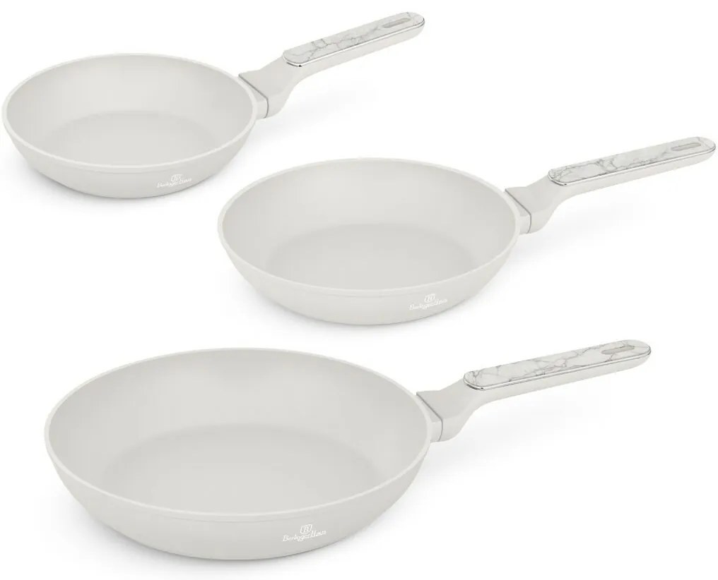 BerlingerHaus Sahara Marble titánbevonatú serpenyő szett, 3 db