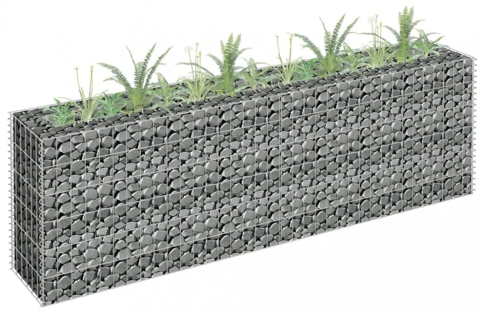 horganyzott acél gabion magaságyás 180 x 30 x 60 cm