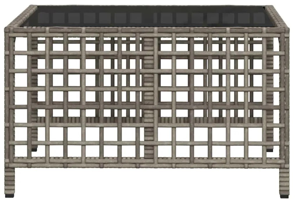 3 részes szürke polyrattan kerti sarokkanapészett párnákkal