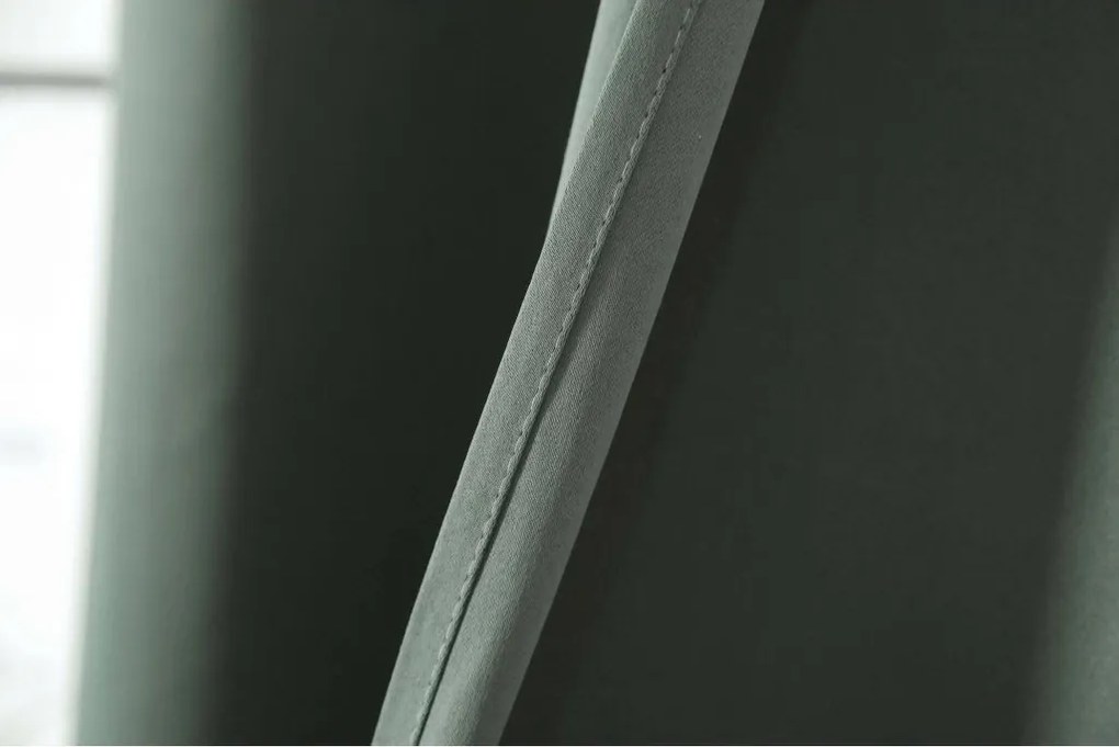 Szürkészöld függöny OXFORD 140x250 cm Felfüggesztés: Hullámos sínszalag