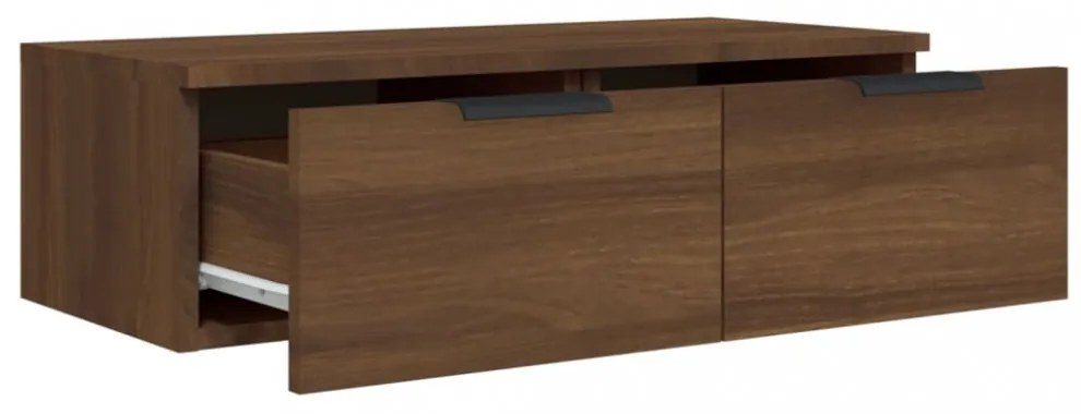 2 db barna tölgyszínű szerelt fa fali szekrény 68x30x20 cm