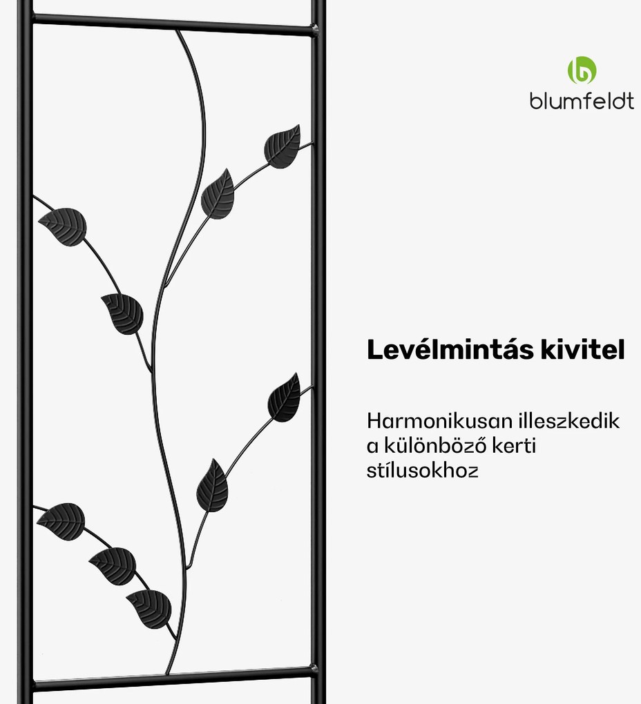 FloraBelle Arch rózsaszín boltív, dekoratív levélminták, időjárásálló, segédeszköz kúszónövényekhez
