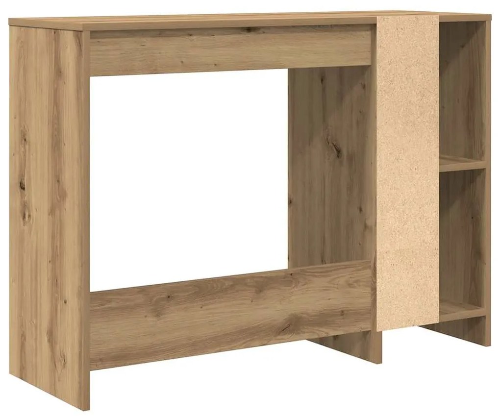 kézműves tölgy színű szerelt fa íróasztal 102,5 x 35 x 75 cm