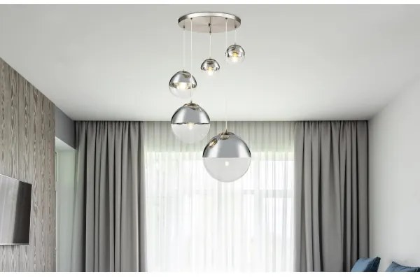 Globo 15851-5 - Csillár zsinóron VARUS 5xE27/60W/230V