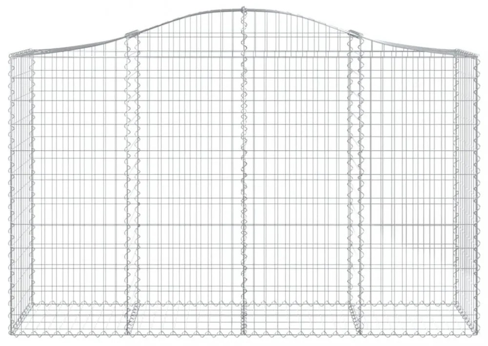 4 db íves horganyzott vas gabion kosár 200x50x120/140 cm