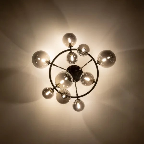 Brilagi - LED Felületre szerelhető csillár MILLA 10xG9/3W/230V fényezett króm/füstös