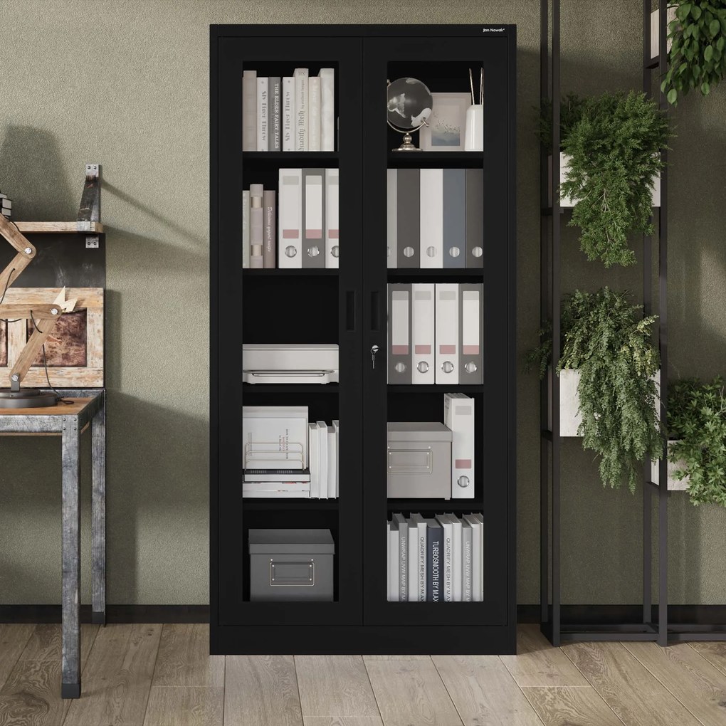 AMELIA vitrin 900 x 1850 x 400 mm, fekete