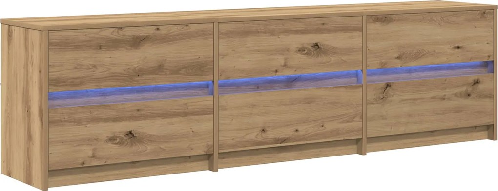 vidaXL TV egységek 2 pcs Artisan tölgy 180 x 34 x 50 cm Faanyag