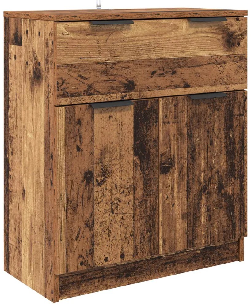 Széf fiókkal 3 pcs Öreg fa Faanyag