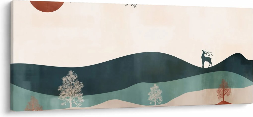 Kép - Illusztrált tájkép (120x50 cm)