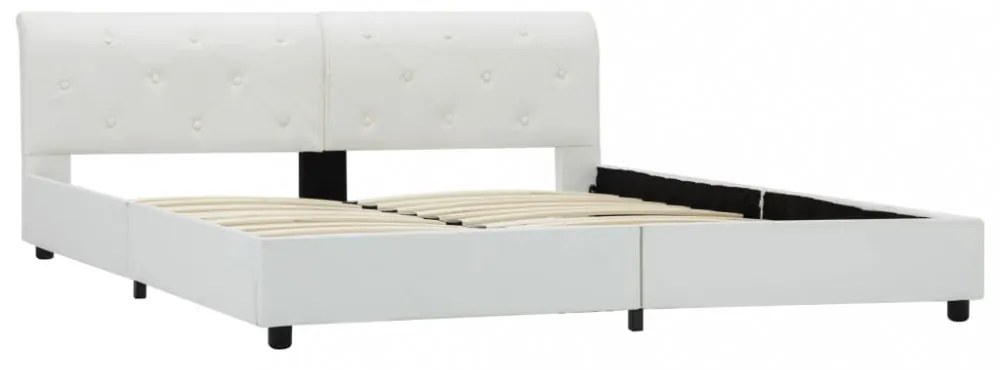 vidaXL fehér műbőr ágykeret 160 x 200 cm